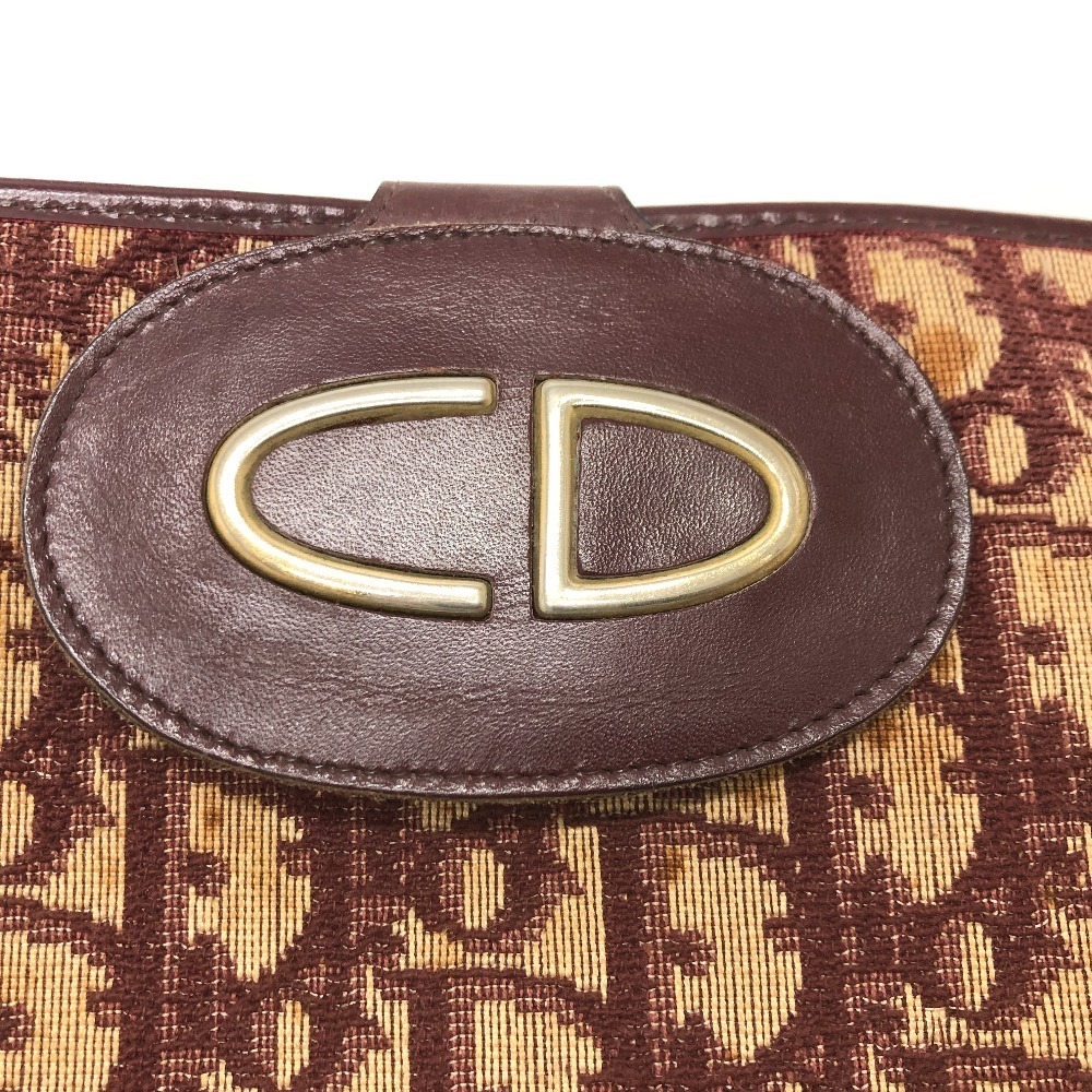 Dior Trotter CD Logo Shoulder Bag Canvas Leather Red - Picture 6 of 15